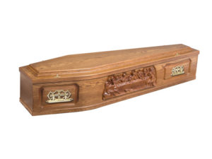 Coffin Traditional Last Supper Raised Lid Coffin
