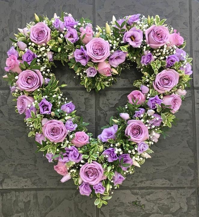 Funeral Flowers Pastel Open Heart From £65