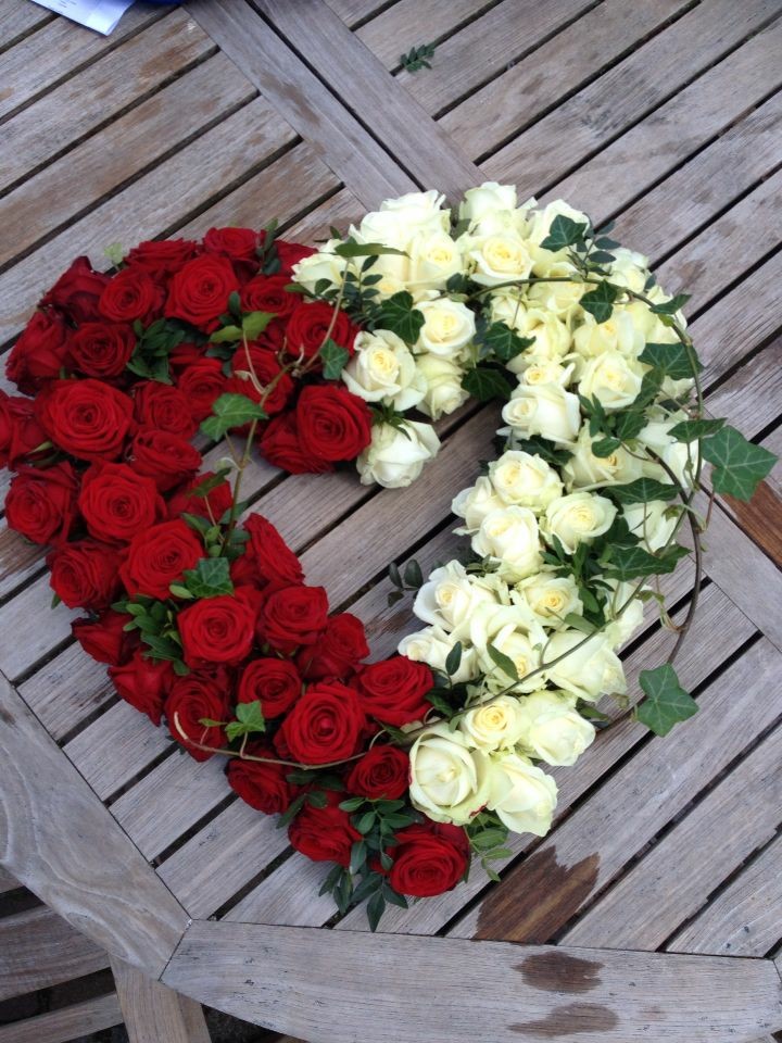 Funeral Flowers Mixed Open Heart From £65