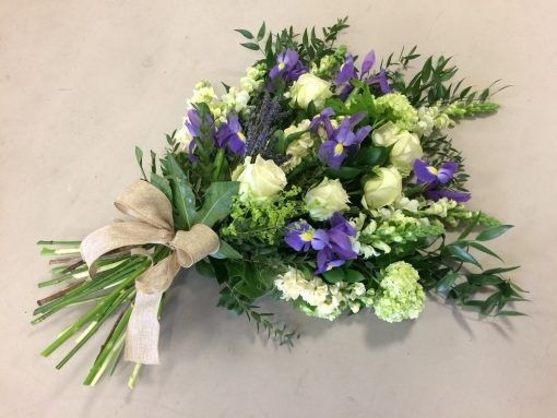 Funeral Flowers Purple Tied Sheaf From £50