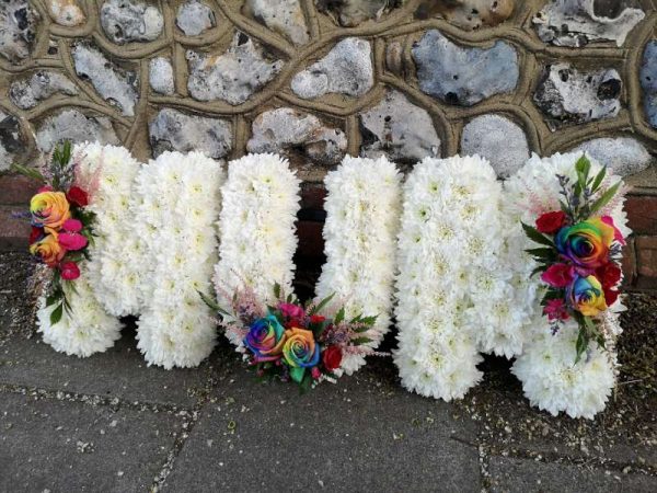 Based Letter Funeral Flowers