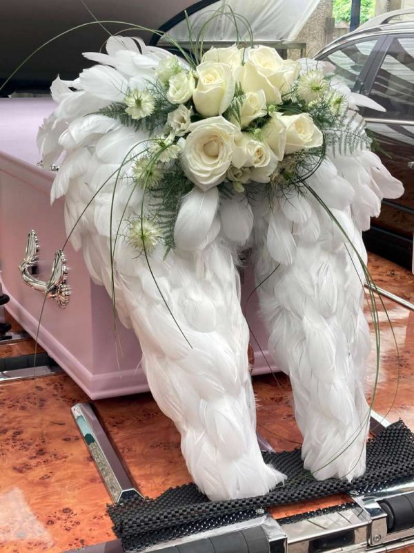 Angel Wings Funeral Flowers
