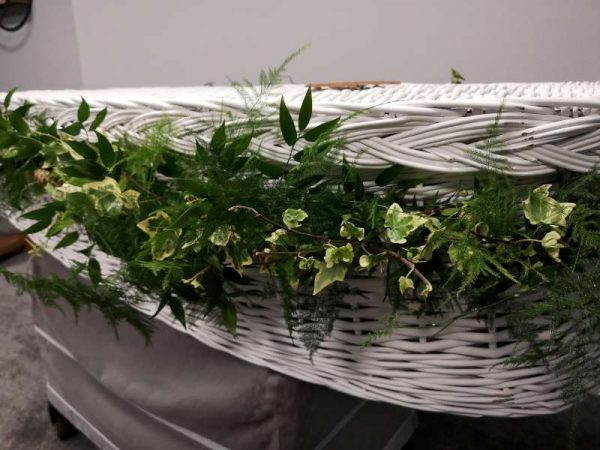 Foliage Only Coffin Garland Funeral Flowers