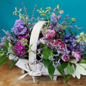 Seasonal Basket Funeral Flowers