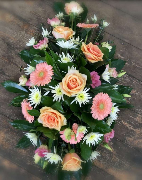 Single Ended Bright Spray Funeral Flowers